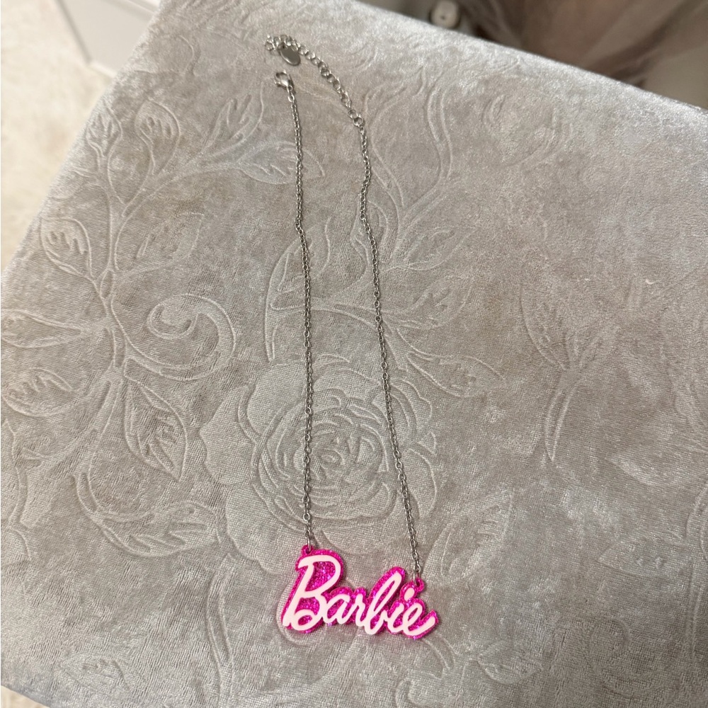 Barbie Pink and Silver Necklace